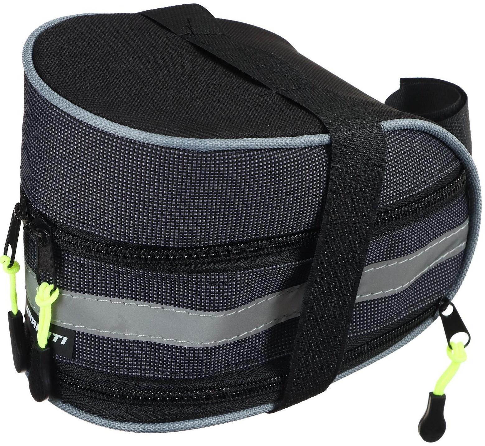 Велосумка под седло Graffiti-МАСТЕР, большая, цвет серый