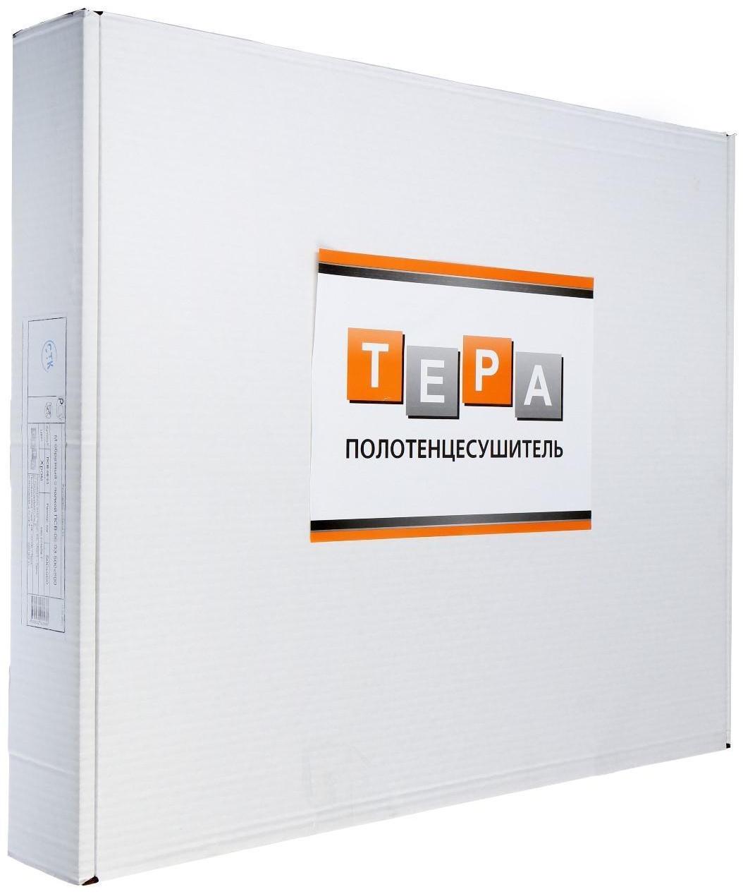 Полотенцесушитель водяной ТЕРА, М-образный, 500х600 мм, с полкой, D=32 мм, наруж. резьба 1