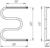 Полотенцесушитель водяной ТЕРА, М-образный, 500х600 мм, с полкой, D=32 мм, наруж. резьба 1