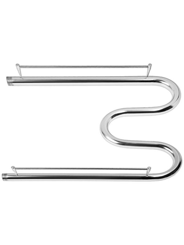 Полотенцесушитель водяной ТЕРА, М-образный, 500х600 мм, с полкой, D=32 мм, наруж. резьба 1