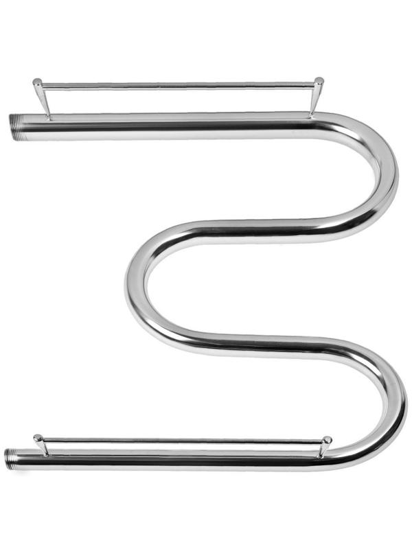 Полотенцесушитель водяной ТЕРА, М-образный, 600х500 мм, с полкой, D=32 мм, наруж. резьба 1