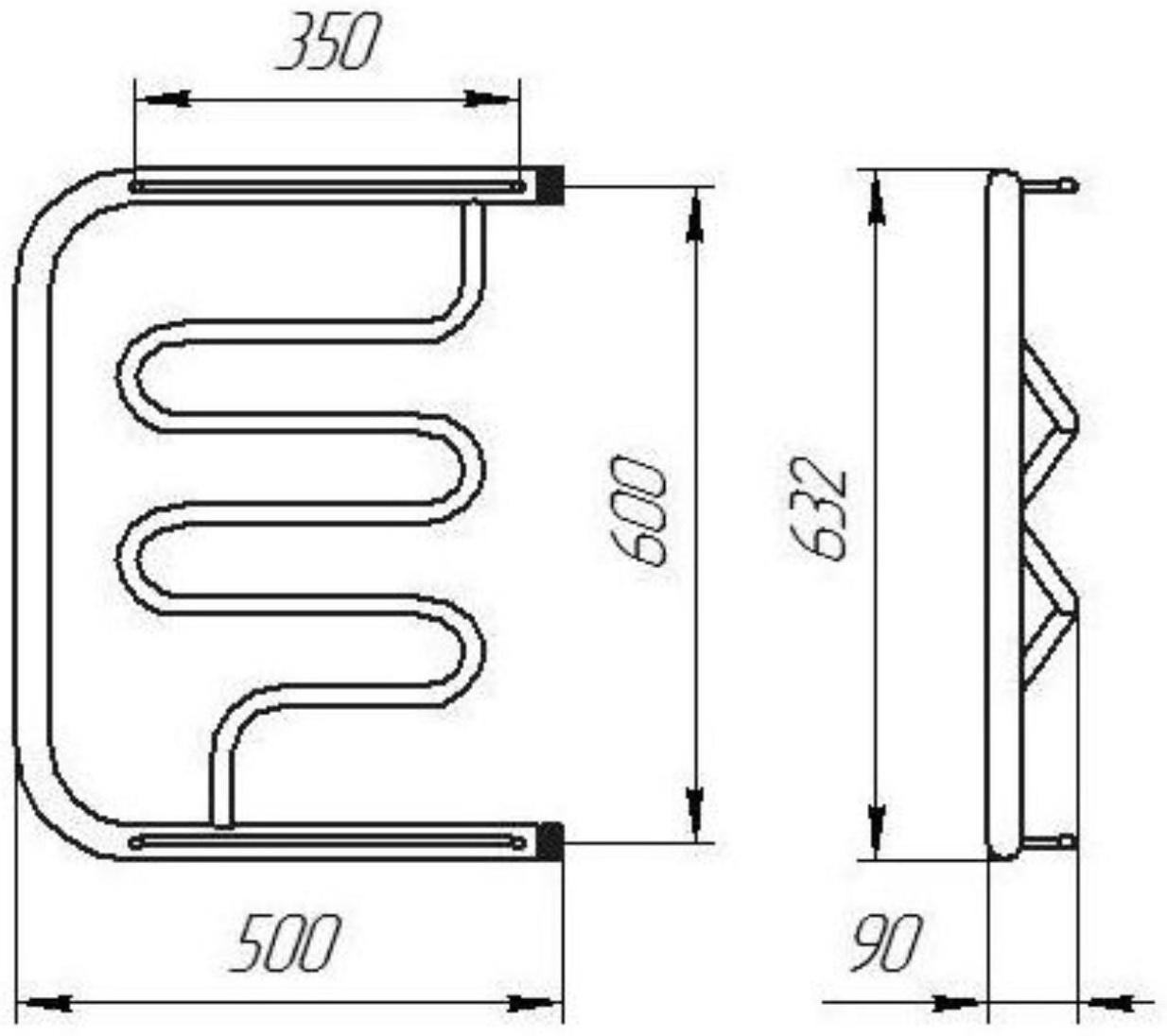 Полотенцесушитель водяной ТЕРА 