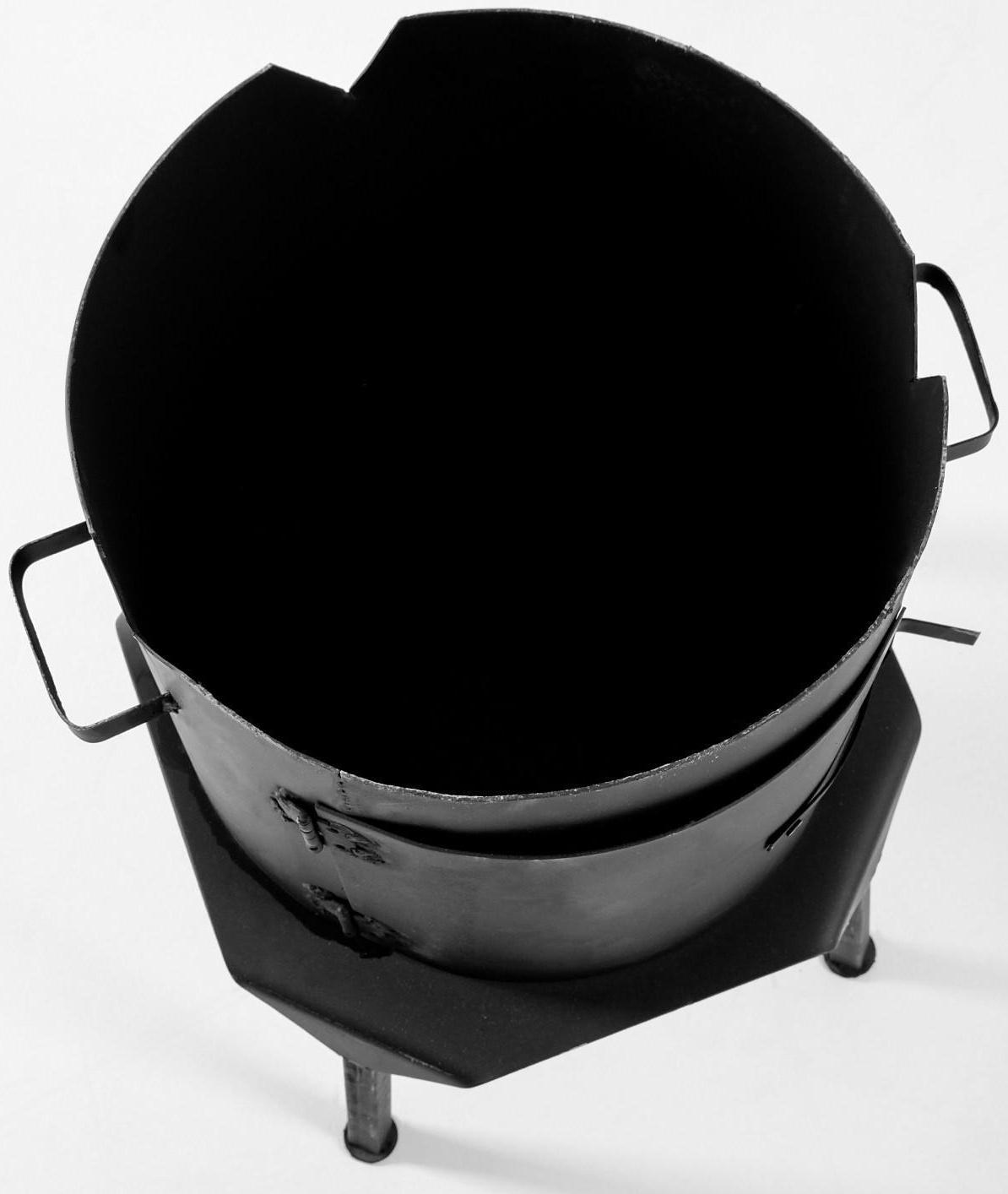 Печь под казан 10 л, с дверцей и съемными ножками