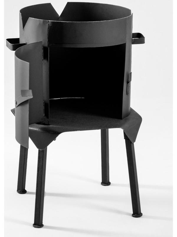 Печь под казан 10 л, с дверцей и съемными ножками