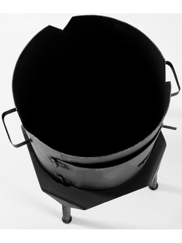 Печь под казан 10 л, с дверцей и съемными ножками