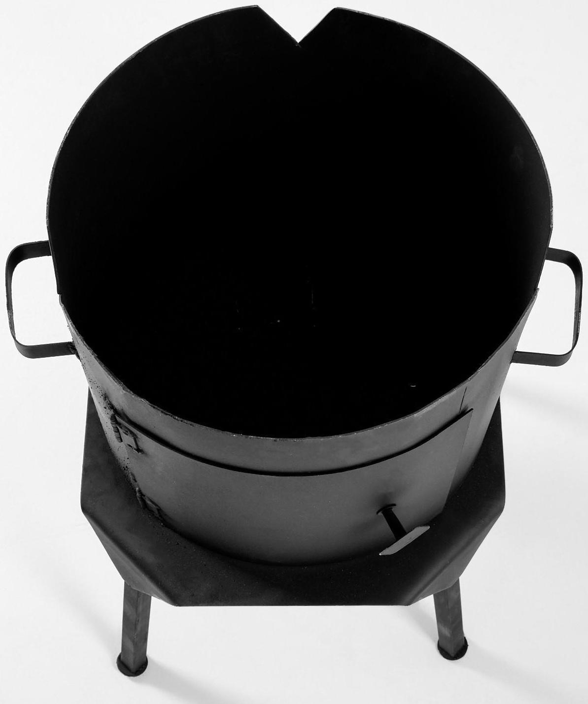 Печь под казан 12 л, с дверцей и съемными ножками