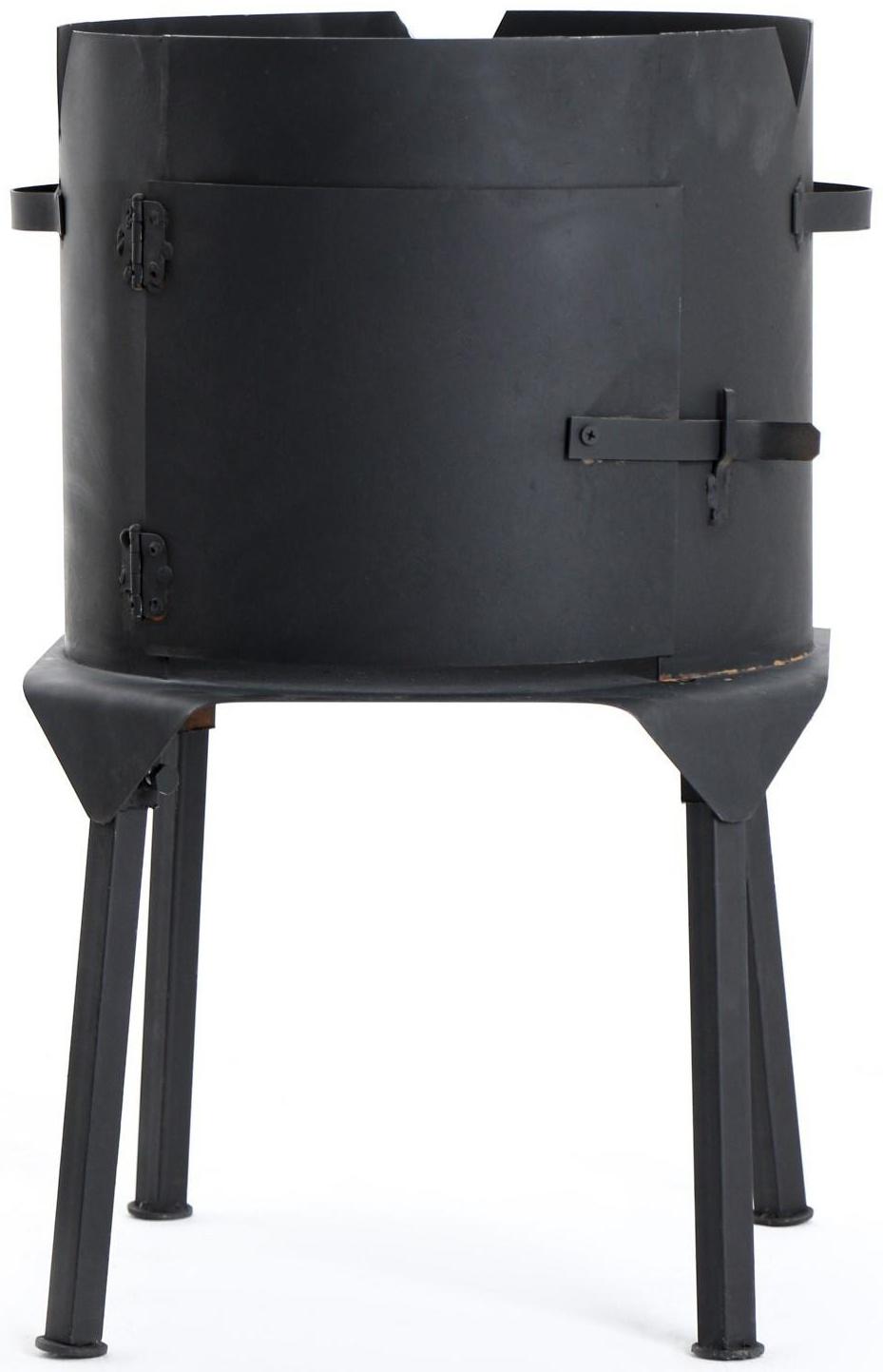 Печь под казан 12 л, с дверцей и съемными ножками