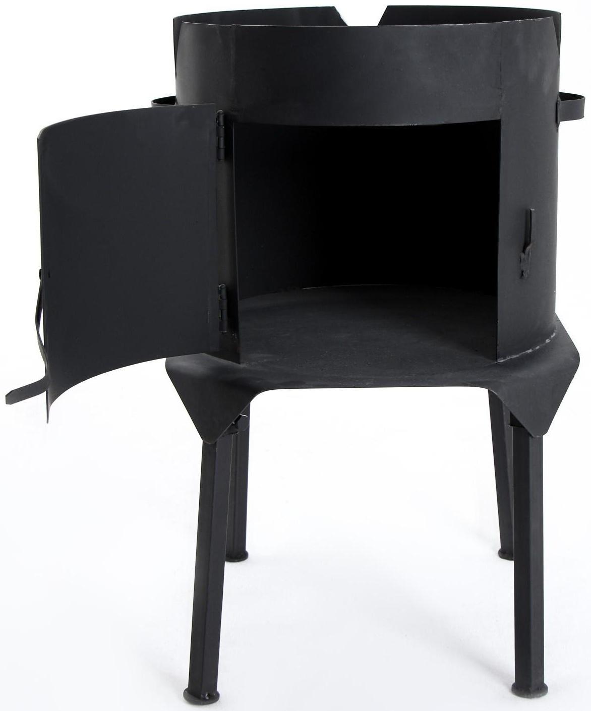 Печь под казан 12 л, с дверцей и съемными ножками