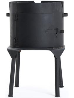 Печь под казан 12 л, с дверцей и съемными ножками