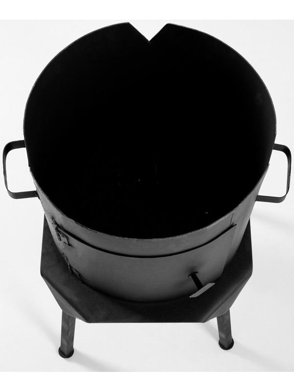 Печь под казан 12 л, с дверцей и съемными ножками