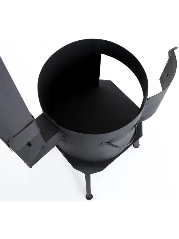 Печь под казан 10 л, с дымоходом, с дверцей и съемными ножками