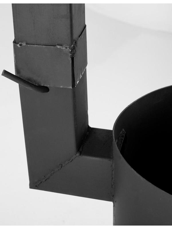 Печь под казан 12 л, с дымоходом, с дверцей и съемными ножками