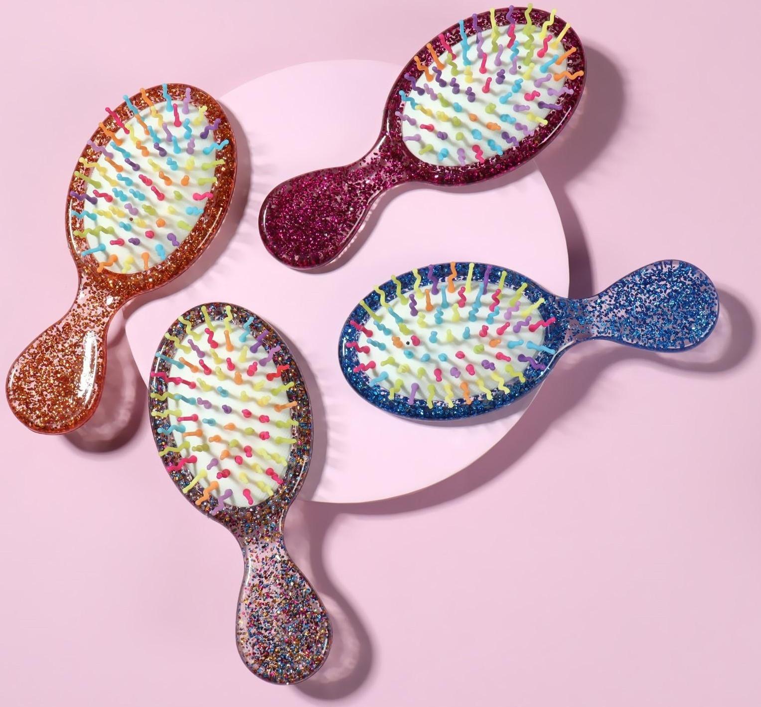 Расчёска массажная, 5,5 × 13,5 см, цвет МИКС