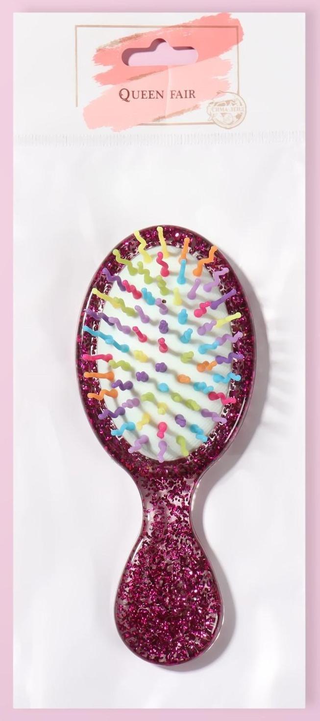 Расчёска массажная, 5,5 × 13,5 см, цвет МИКС