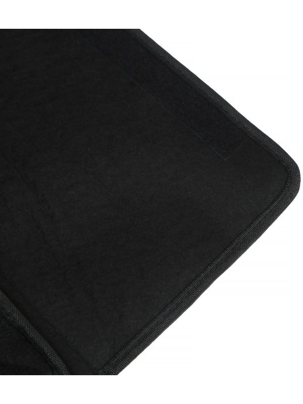 Саквояж в багажник автомобиля, 55×32×30 см, экокожа, черный с белой строчкой