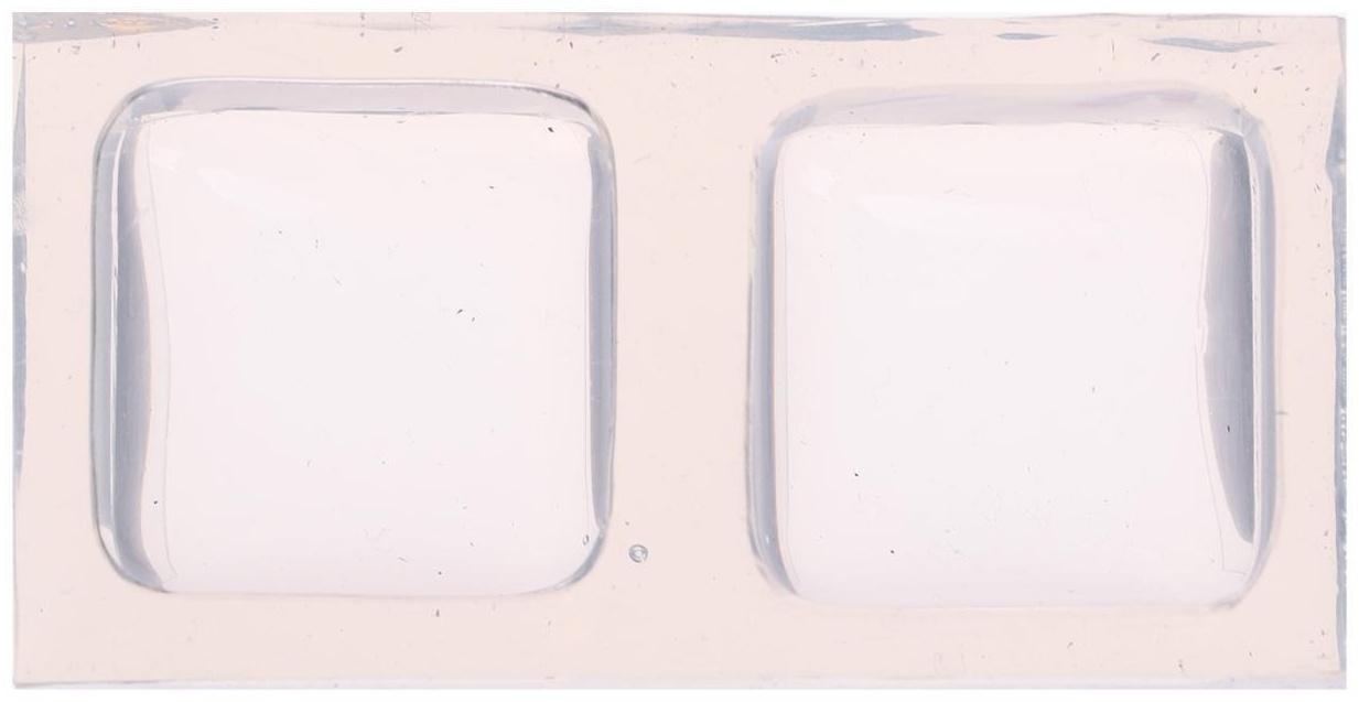 Силиконовый молд 2-х квадратов, КВ-202, 20 мм, h-7 мм