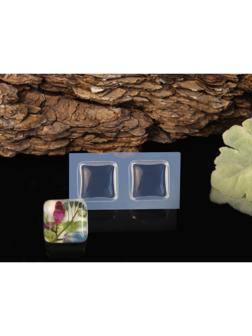 Силиконовый молд 2-х квадратов, КВ-202, 20 мм, h-7 мм