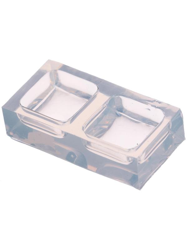 Силиконовый молд 2-х квадратов, КВ-202, 20 мм, h-7 мм