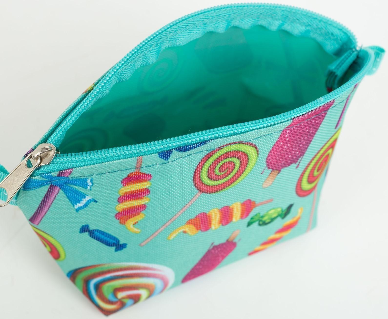 Косметичка на молнии, цвет мятный