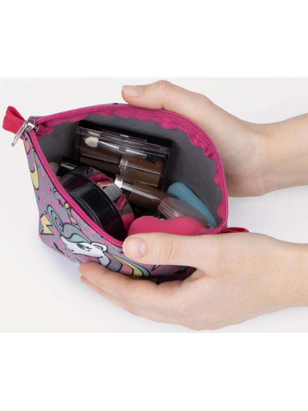 Косметичка на молнии, цвет розовый