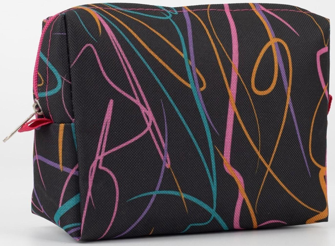 Косметичка на молнии, цвет чёрный