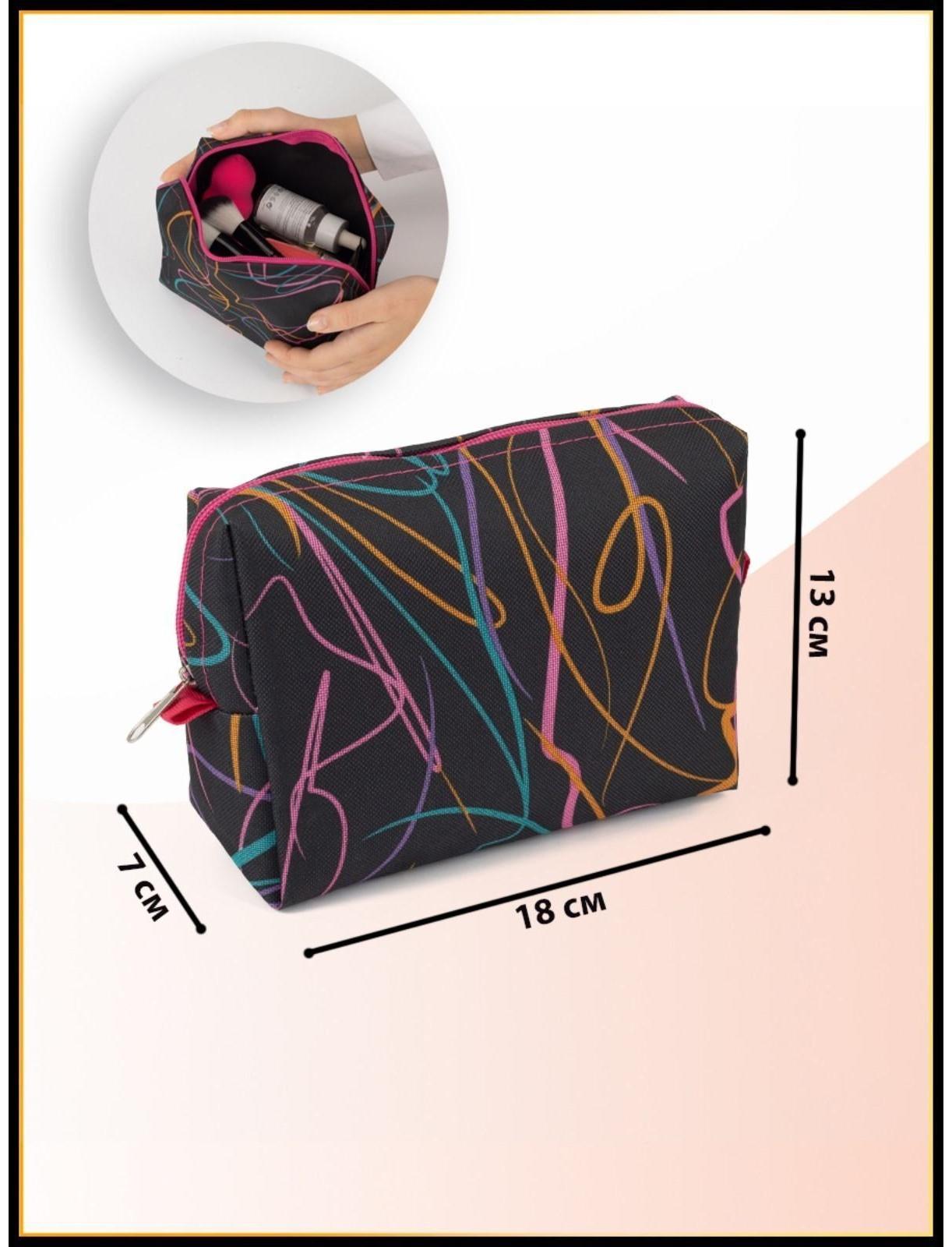 Косметичка на молнии, цвет чёрный