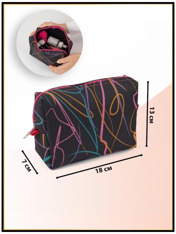 Косметичка на молнии, цвет чёрный