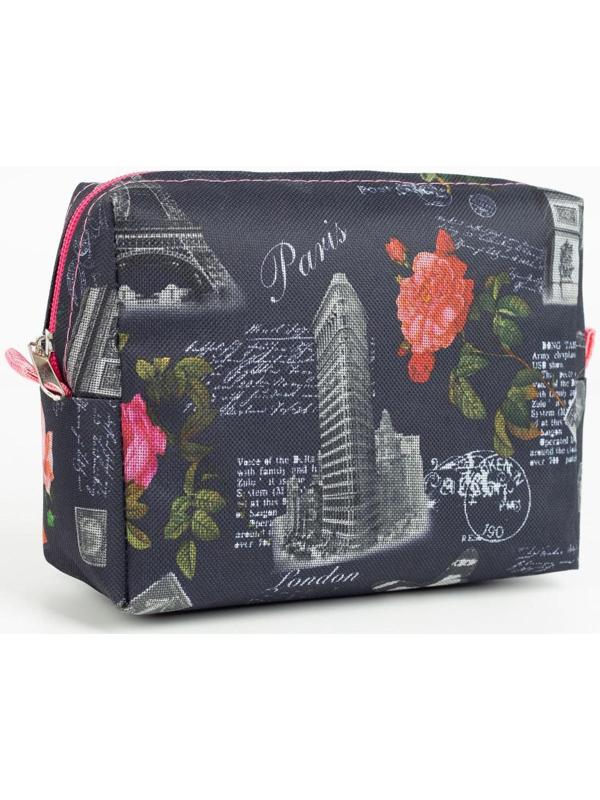 Косметичка на молнии, цвет чёрный