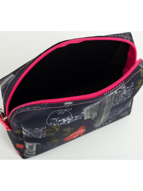 Косметичка на молнии, цвет чёрный