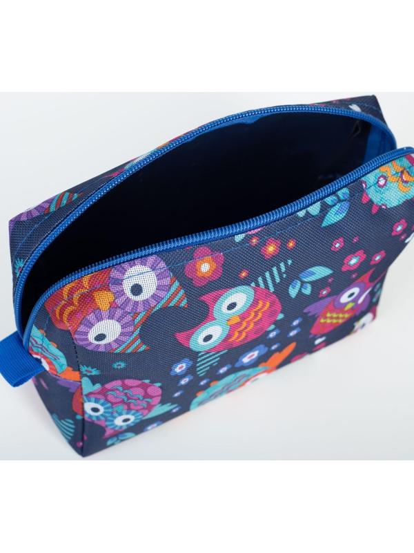 Косметичка на молнии, цвет синий