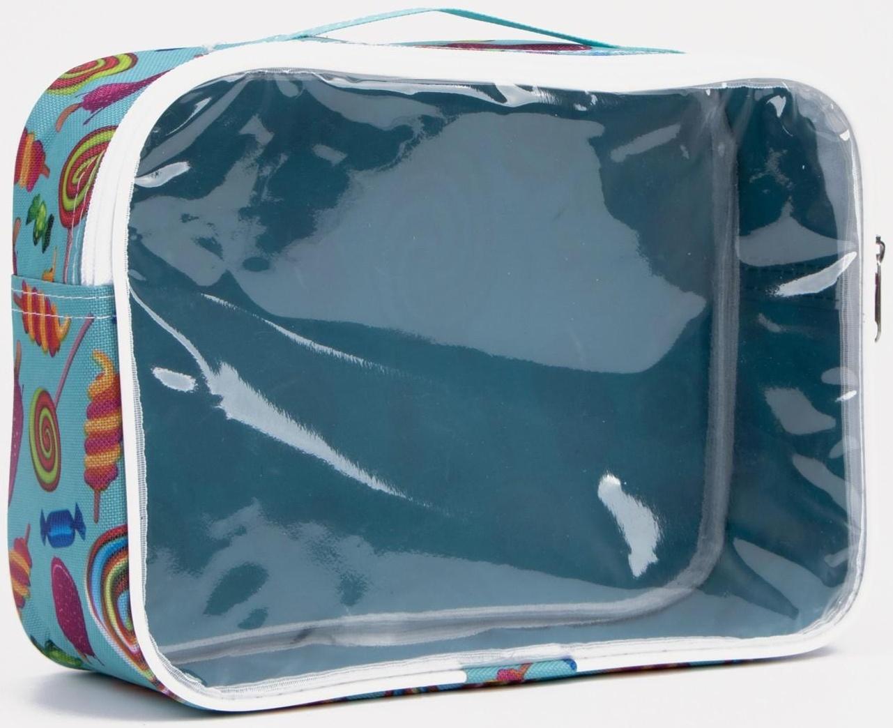 Косметичка на молнии, цвет мятный