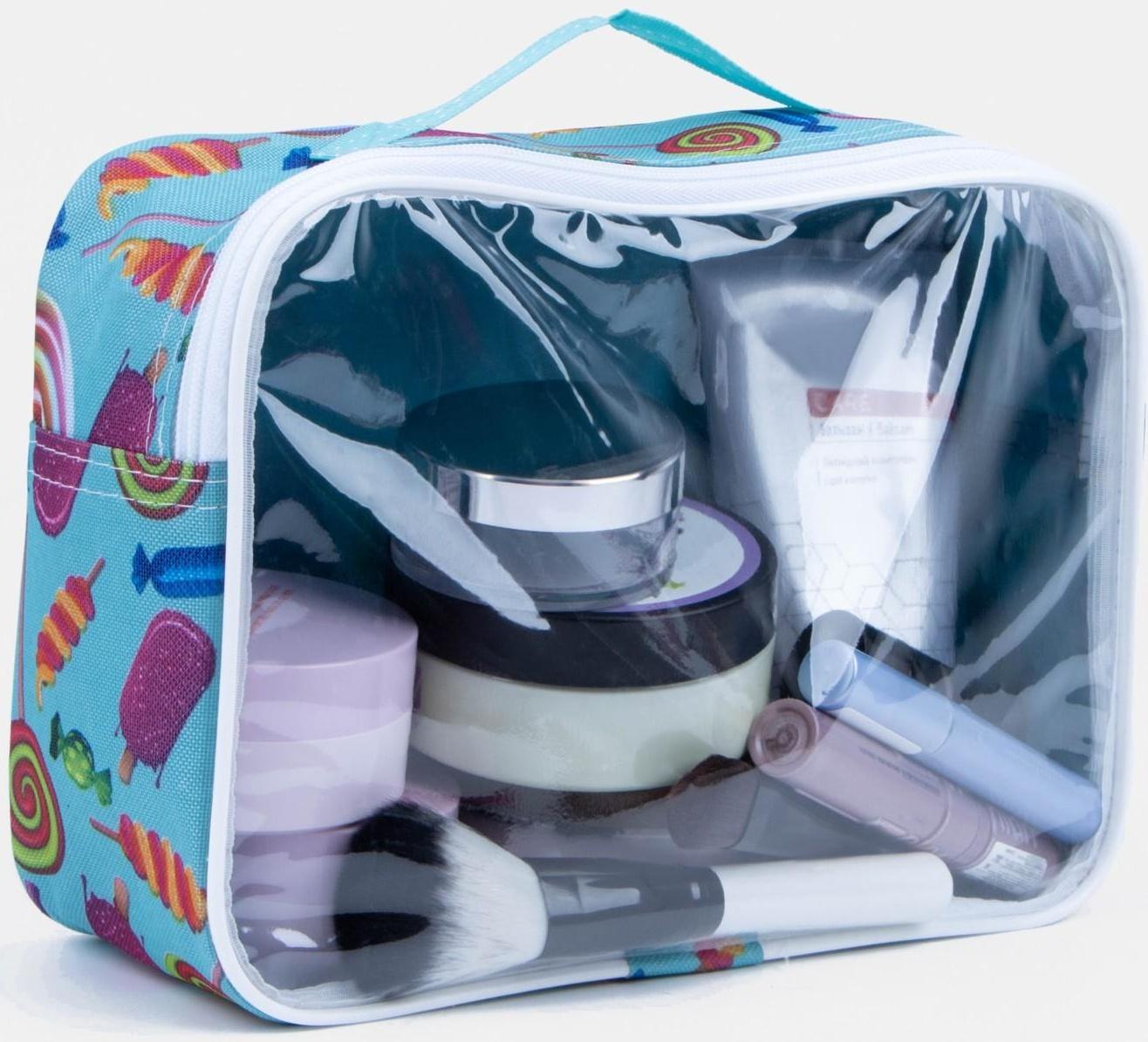 Косметичка на молнии, цвет мятный