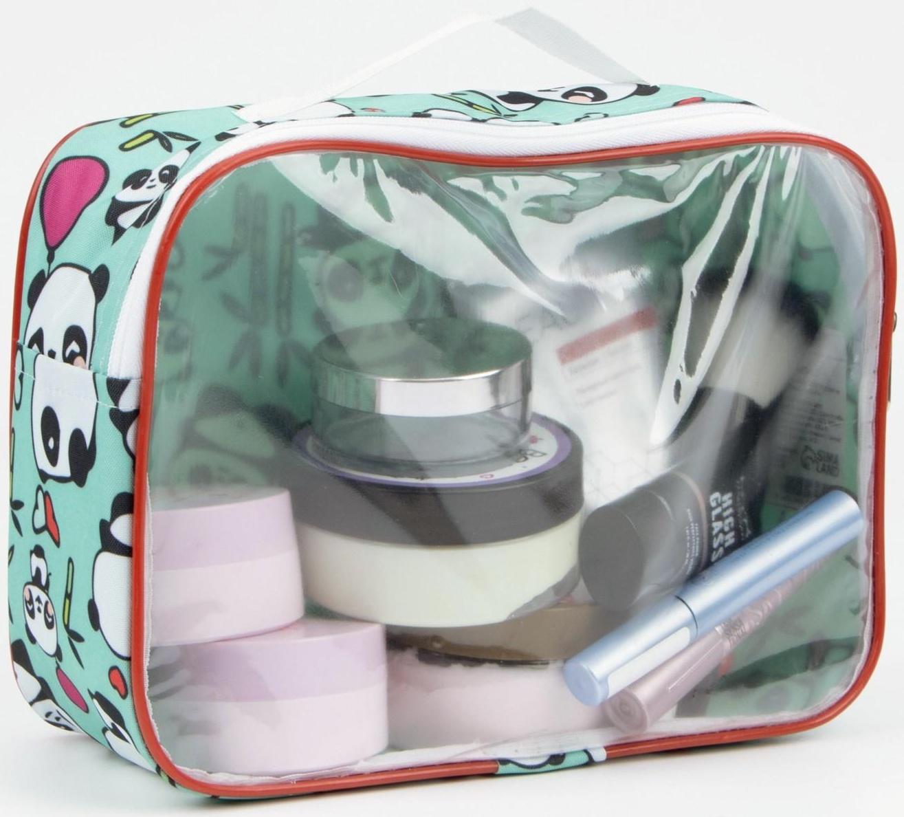 Косметичка на молнии, цвет бирюзовый