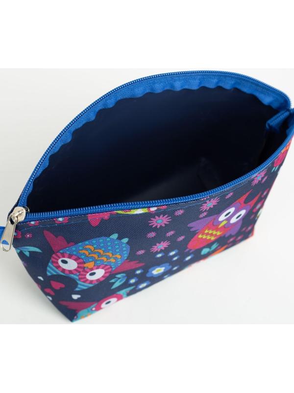 Косметичка на молнии, цвет синий