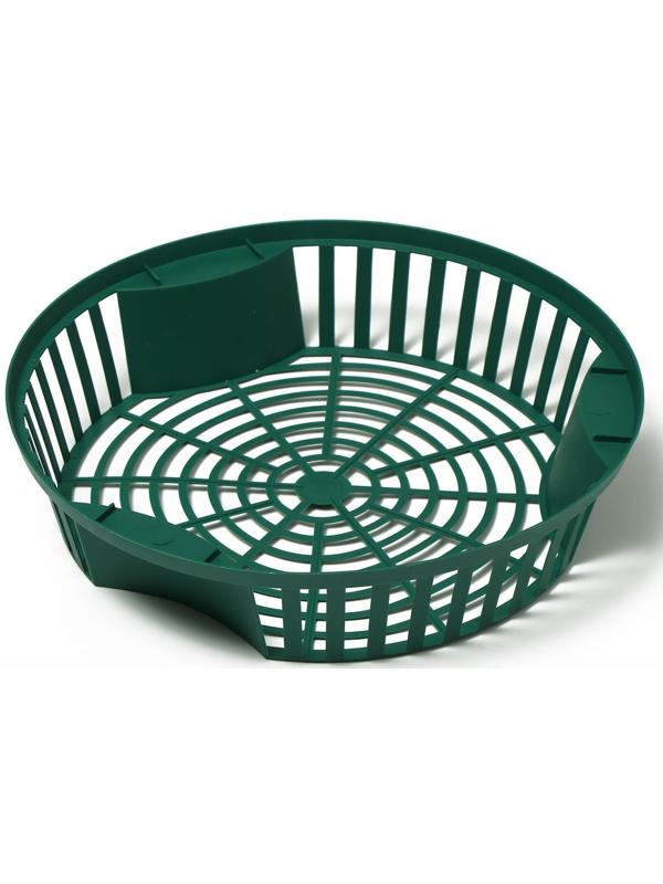 Корзинка для луковичных, круглая, d = 27 см, h = 6, зелёная