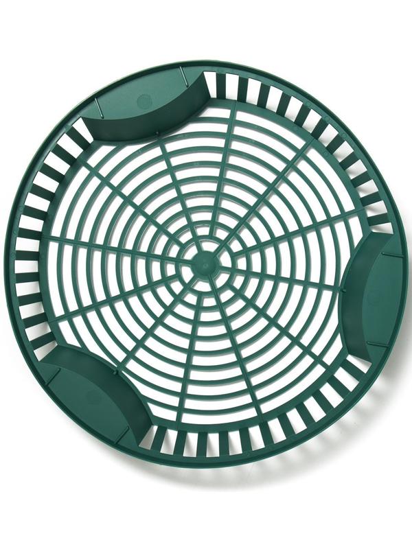 Корзинка для луковичных, круглая, d = 30 см, h = 6 см, зелёная