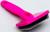 Пуходерка пластиковая мягкая с закругленными зубьями, малая, 6 х 13,5 см, розовая