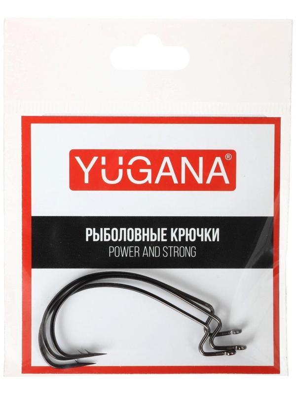 Крючки офсетные YUGANA Wide range worm №3/0, 3 шт в упак.