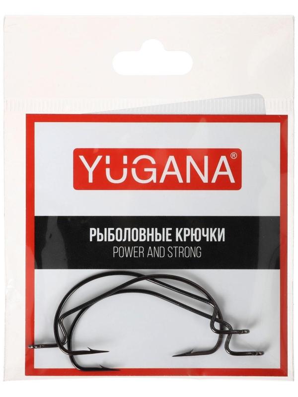 Крючки офсетные YUGANA Wide range worm №2/0, 3 шт в упак.