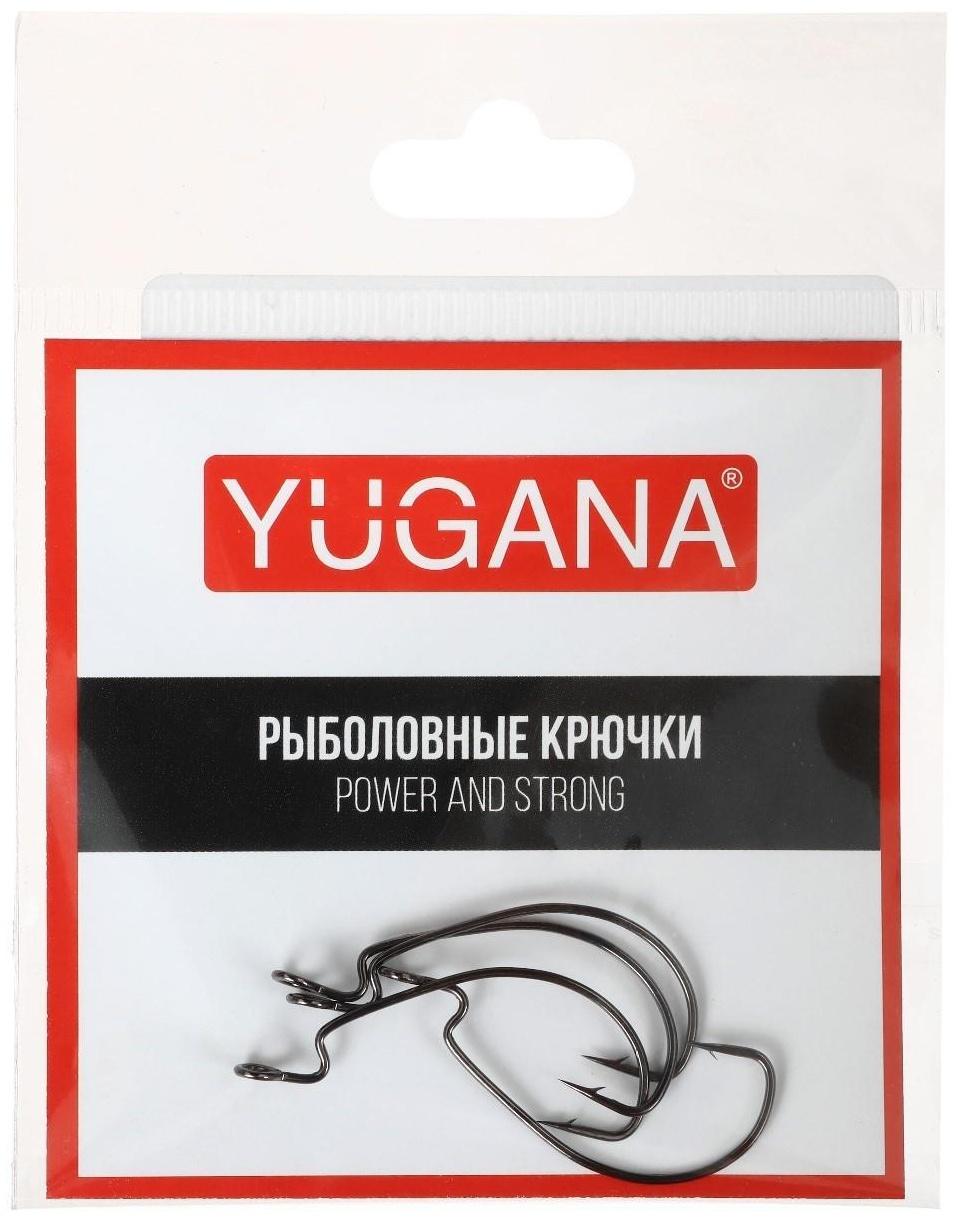 Крючки офсетные YUGANA Wide range worm big eye № 6, 4 шт в упак.