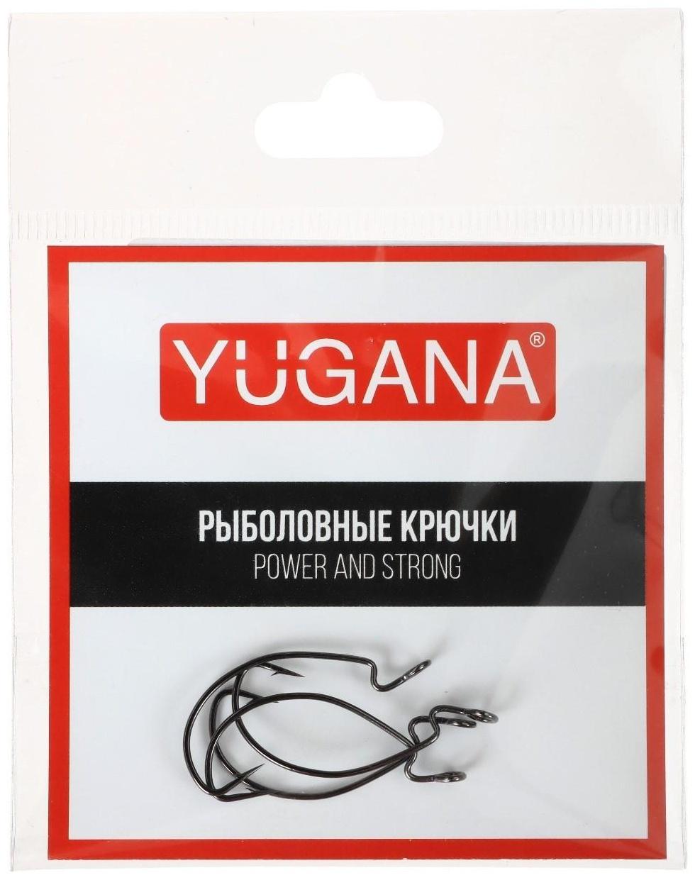 Крючки офсетные YUGANA Wide range worm big eye № 8, 4 шт в упак.