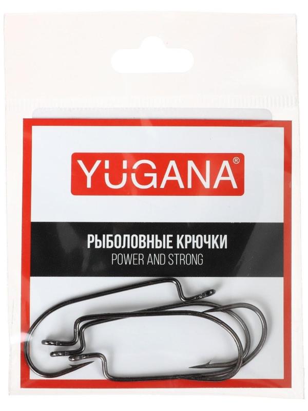 Крючки офсетные YUGANA O'shaughnessy worm № 2/0, 4 шт в упак.