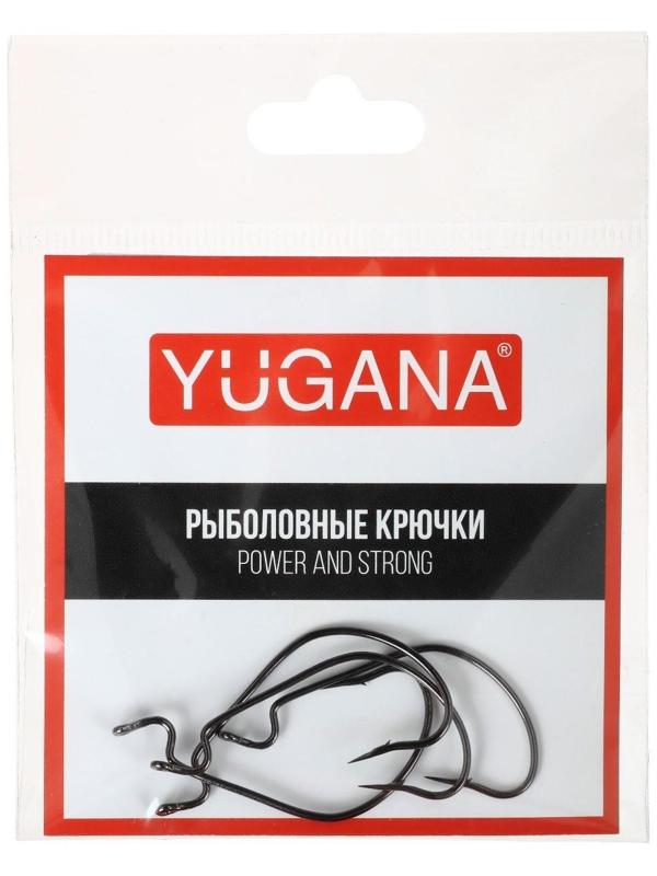 Крючки офсетные YUGANA O'shaughnessy worm № 1/0, 4 шт в упак.