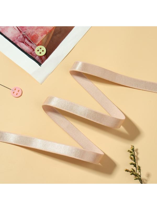 Резинка для бретелей, блестящая, 10 мм, 10 ± 0,5 м, цвет тёмно-бежевый