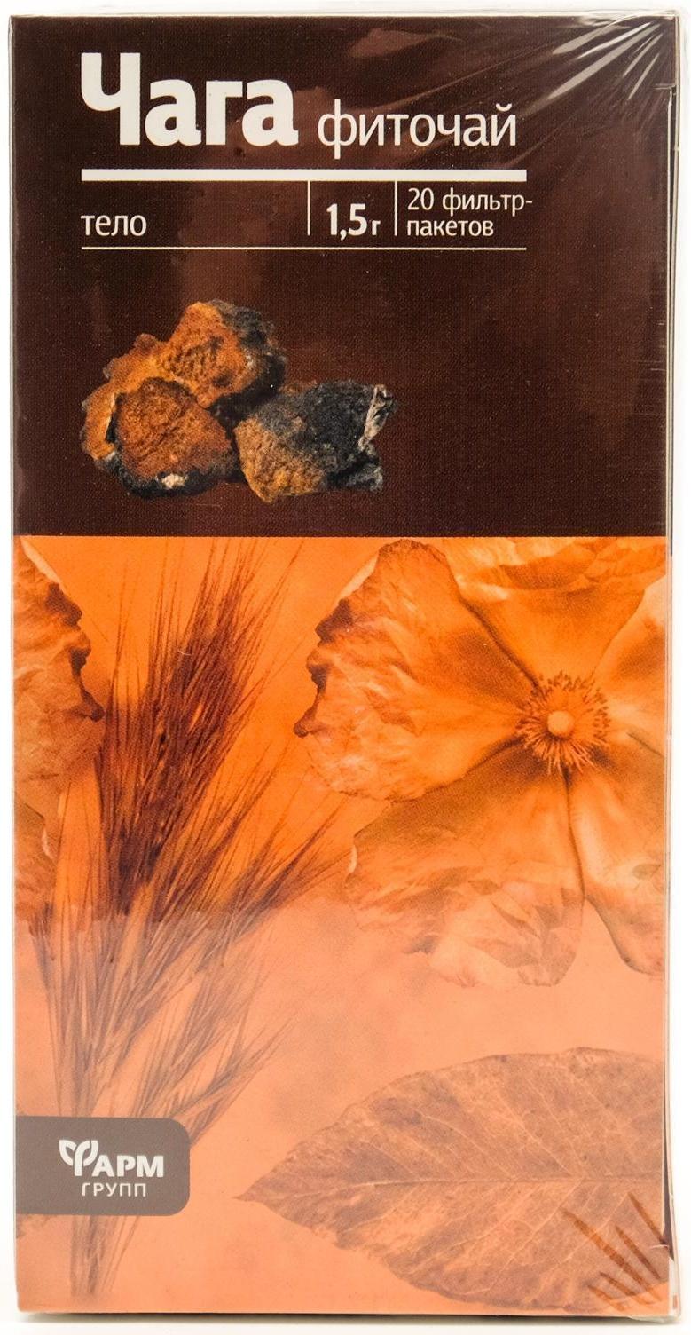 Чага тело, 20 фильтр пакетов по 1.5 г