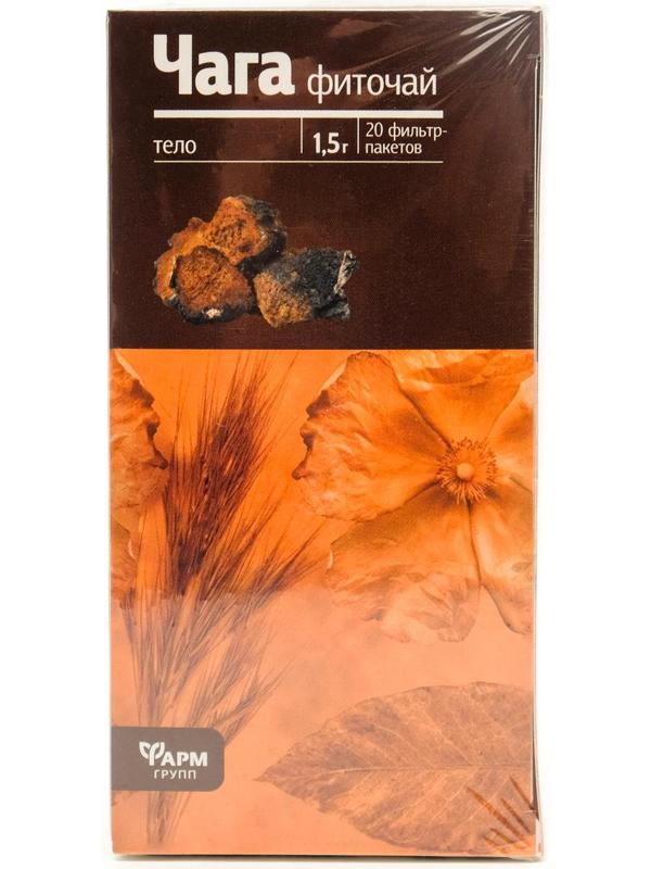 Чага тело, 20 фильтр пакетов по 1.5 г
