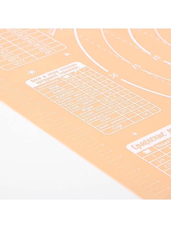 Силиконовый коврик для выпечки «Сладкая булочка», 50 х 40 см