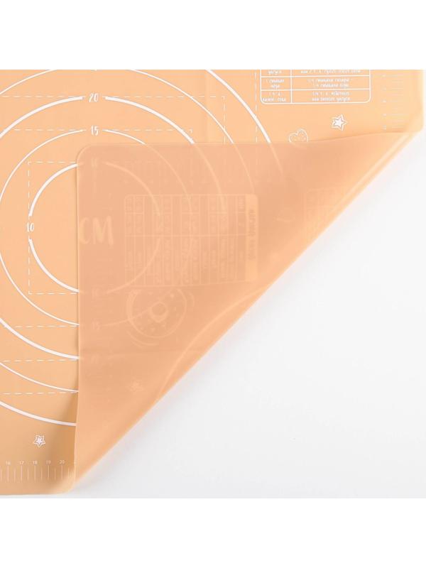 Силиконовый коврик для выпечки «Сладкая булочка», 50 х 40 см