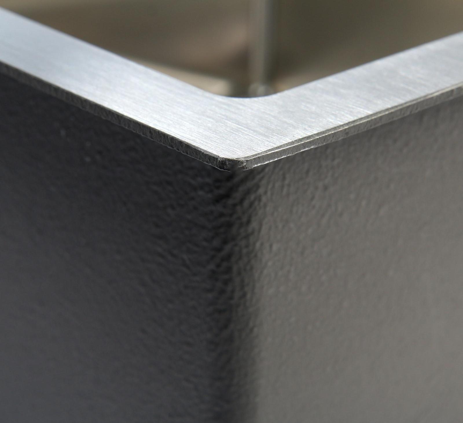 Мойка кухонная GERHANS K34444, врезная, 440 х 440 х 220 мм,  толщина 1,0 мм, с сифоном