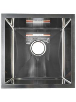 Мойка кухонная GERHANS K34444, врезная, 440 х 440 х 220 мм,  толщина 1,0 мм, с сифоном